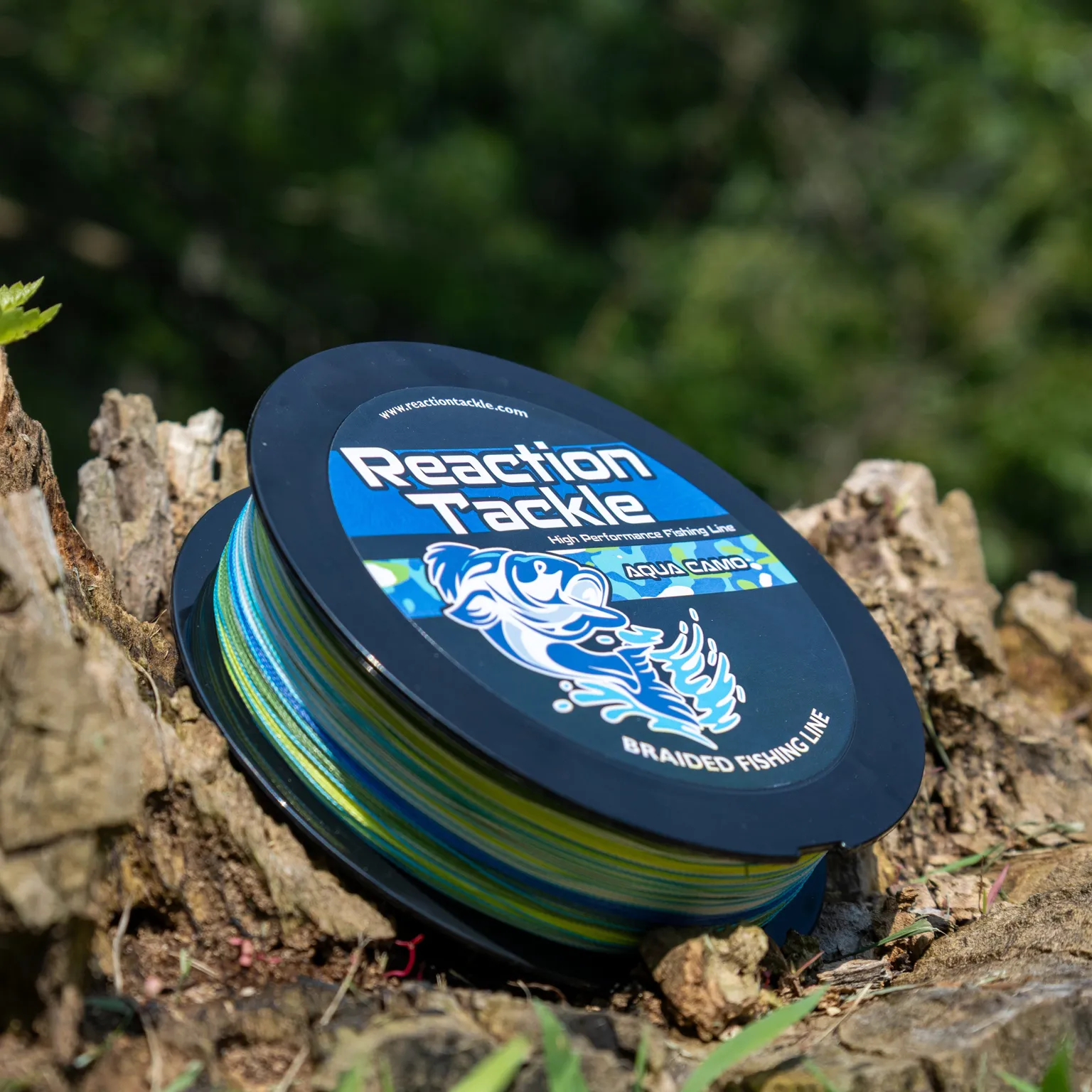 Reaction Tackle Braided Fishing Line - Aqua Camo