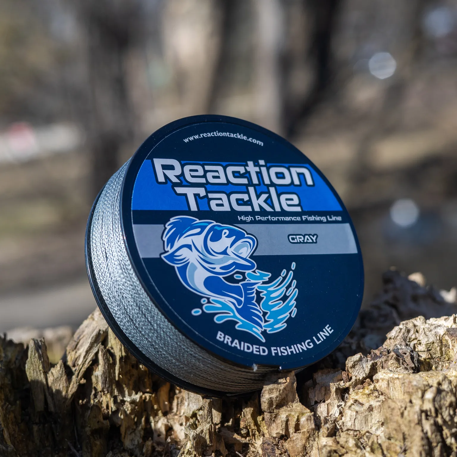Reaction Tackle Braided Fishing Line - Gray
