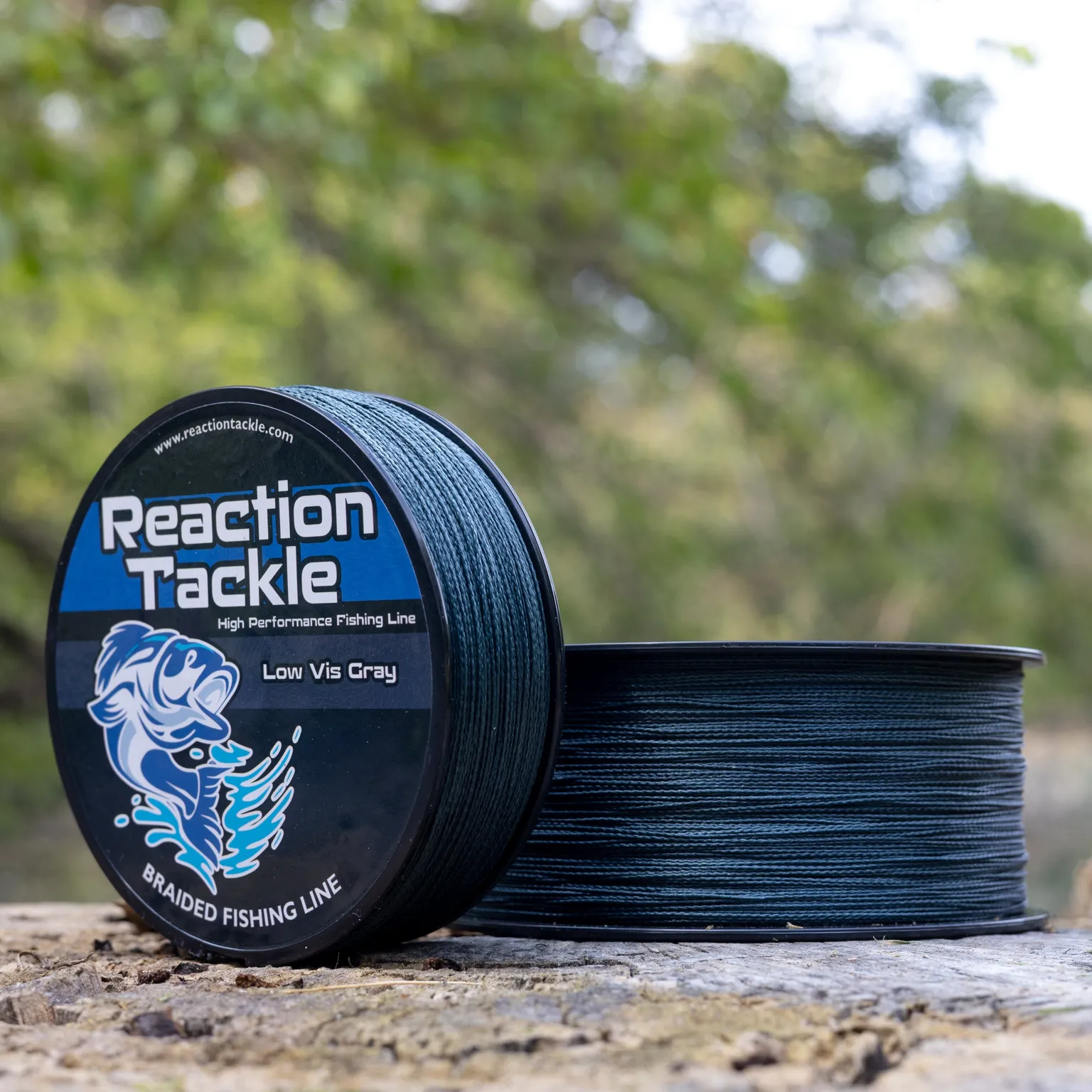Reaction Tackle Braided Fishing Line - Low-Vis Gray